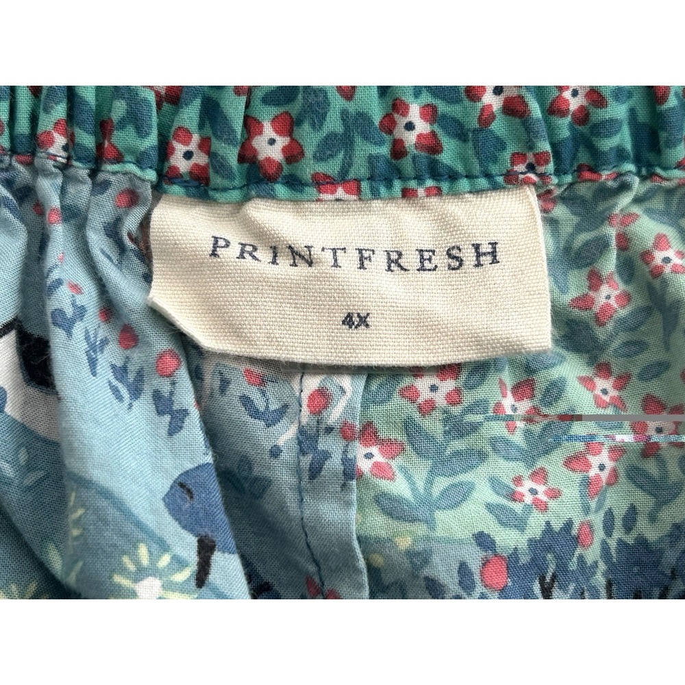 Printfresh Rolling Hills Shorts Pajama Set 4X Sheep Farmhouse Organic Cotton - Picture 15 of 16